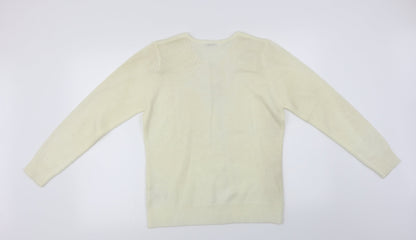 Preloved Damart  Womens Ivory   Pullover Jumper Size 8 - Back