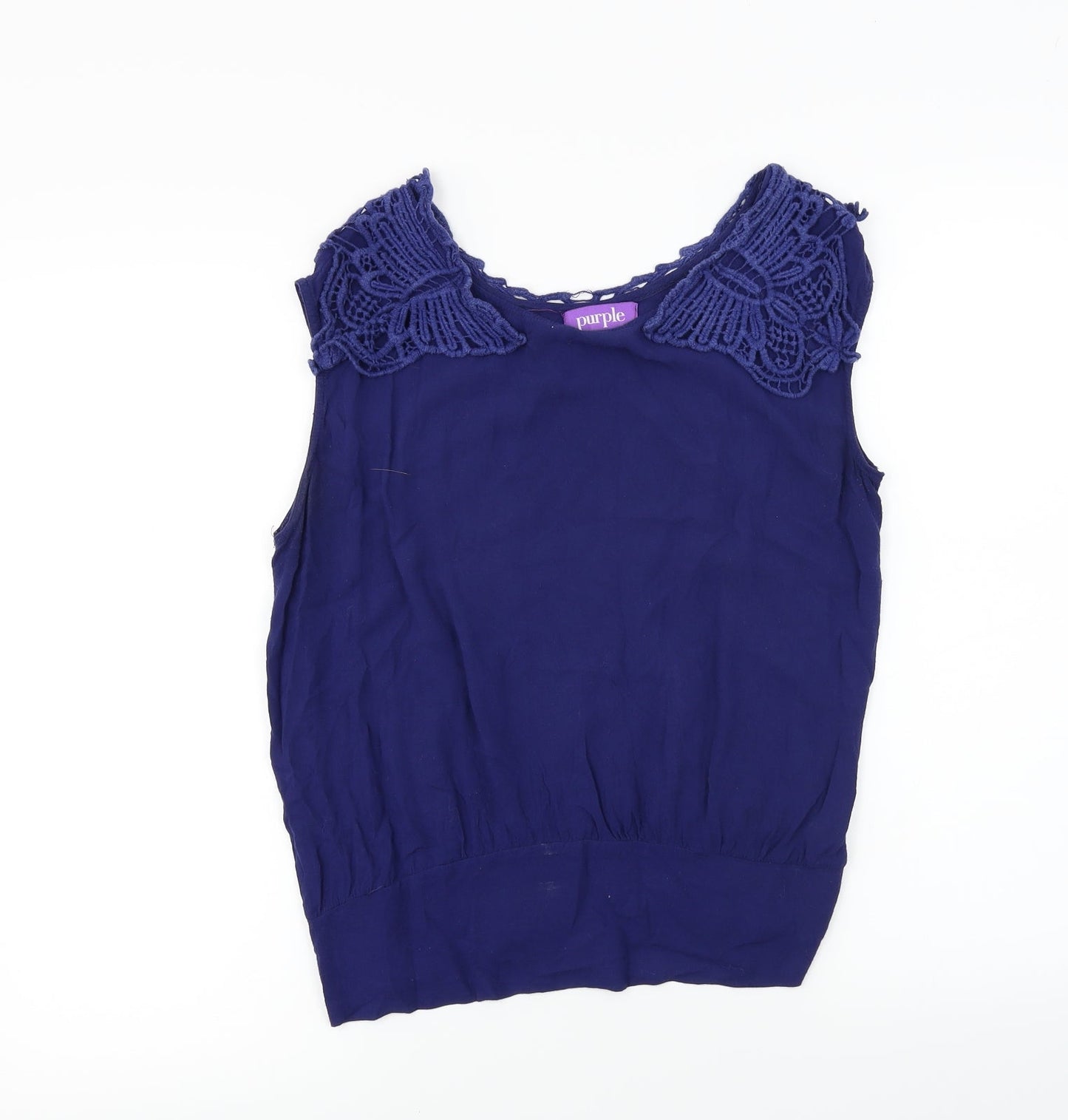 Purple  Womens Purple   Basic Blouse Size 8