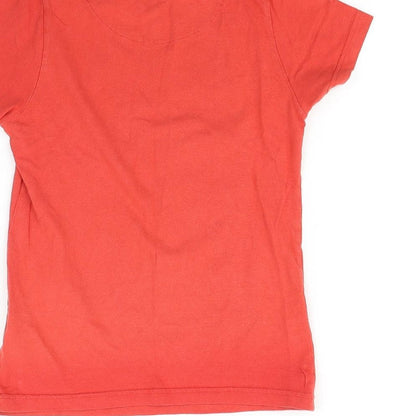 Preloved Marks and Spencer Girls Red   Basic T-Shirt Size 7-8 Years  - chimp - Label
