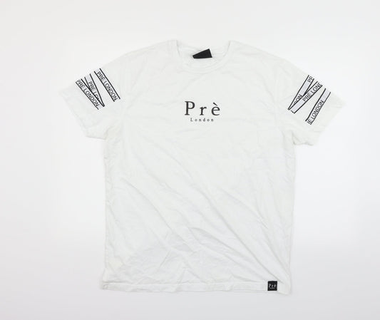 pre Womens White   Basic T-Shirt Size XL