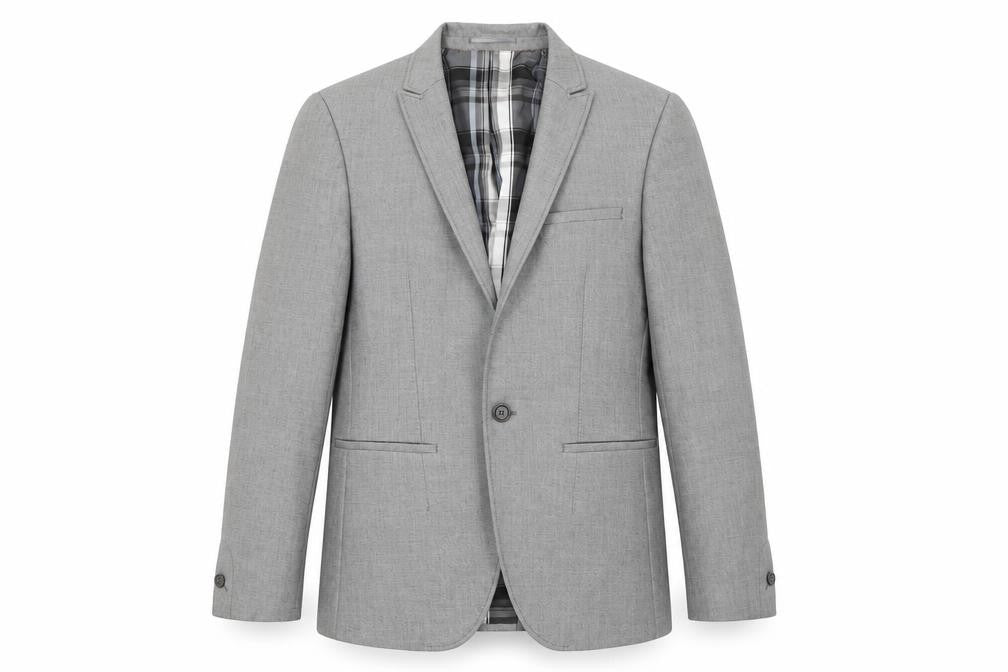 L'ART Mens Grey   Jacket Suit Jacket Size 38