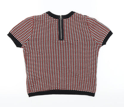 Preloved FOREVER 21 Womens Black Check  Pullover Jumper Size XS - Back