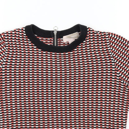 Preloved FOREVER 21 Womens Black Check  Pullover Jumper Size XS - Detail