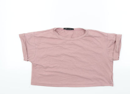 Preworn Womens Orange   Basic T-Shirt Size 8