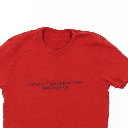 Preloved Preworn Boys Red   Basic T-Shirt Size S - Detail
