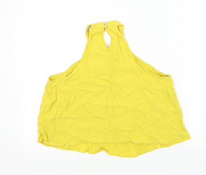 Preloved Miss Selfridge Womens Yellow   Basic Blouse Size 6 - Back