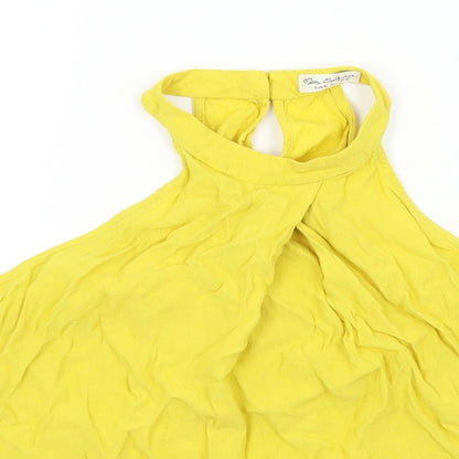 Preloved Miss Selfridge Womens Yellow   Basic Blouse Size 6 - Detail