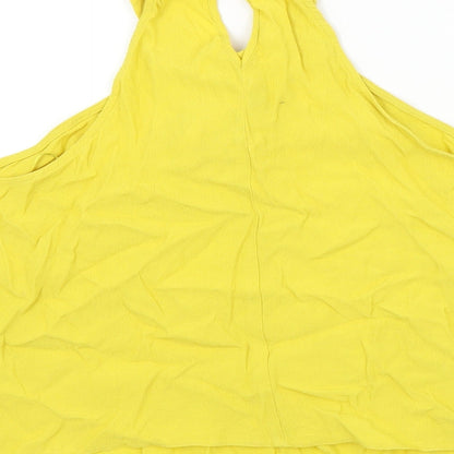 Preloved Miss Selfridge Womens Yellow   Basic Blouse Size 6 - Label