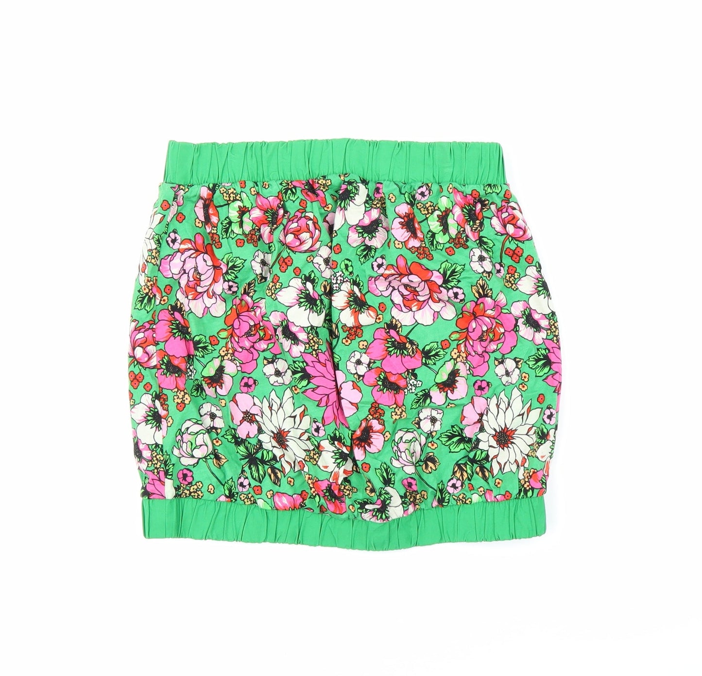 NEXT Womens Green Floral  Cropped Blouse Size 8