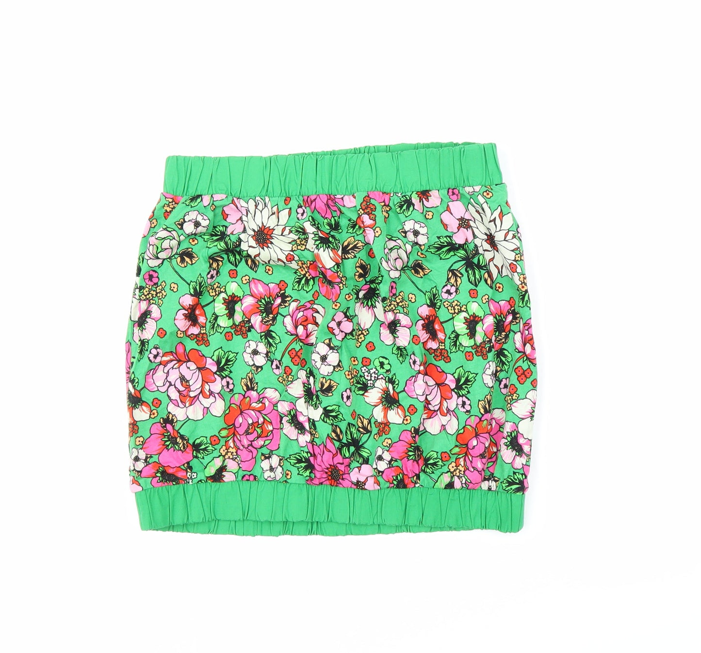 NEXT Womens Green Floral  Cropped Blouse Size 8