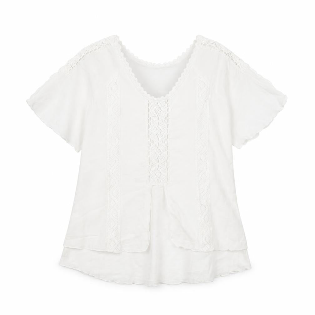 A Costa Womens White   Basic Blouse Size M