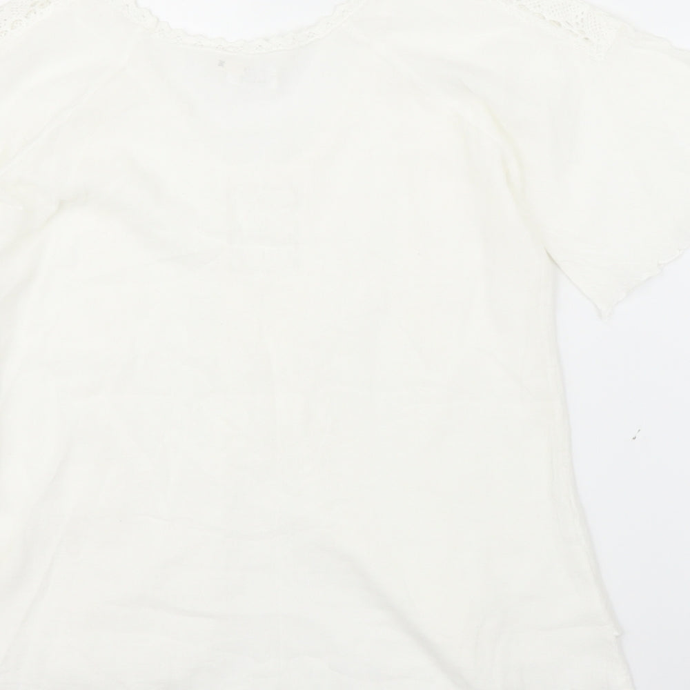 A Costa Womens White   Basic Blouse Size M