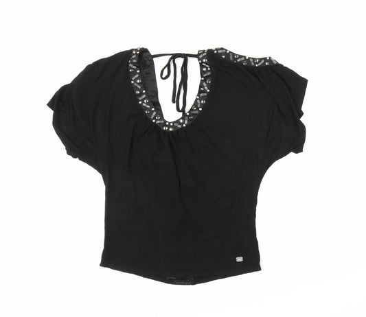 Lipsy London Womens Black   Basic Blouse Size 8