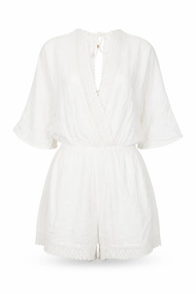 F&F Womens White   Romper One-Piece Size 8
