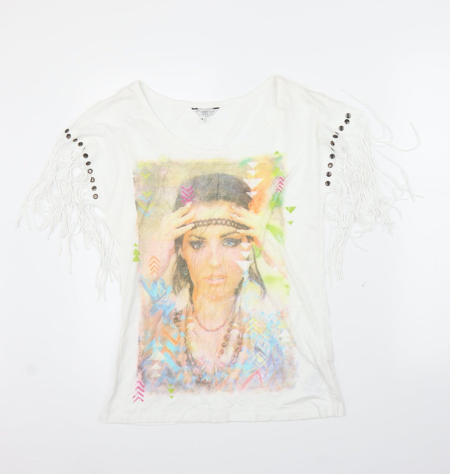New Look Womens White   Basic T-Shirt Size 8