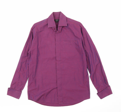 Preloved Florence & Fred Mens Purple    Button-Up Size S - Front
