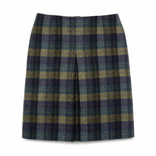 Preworn Womens Blue Plaid  Pleated Skirt Size L
