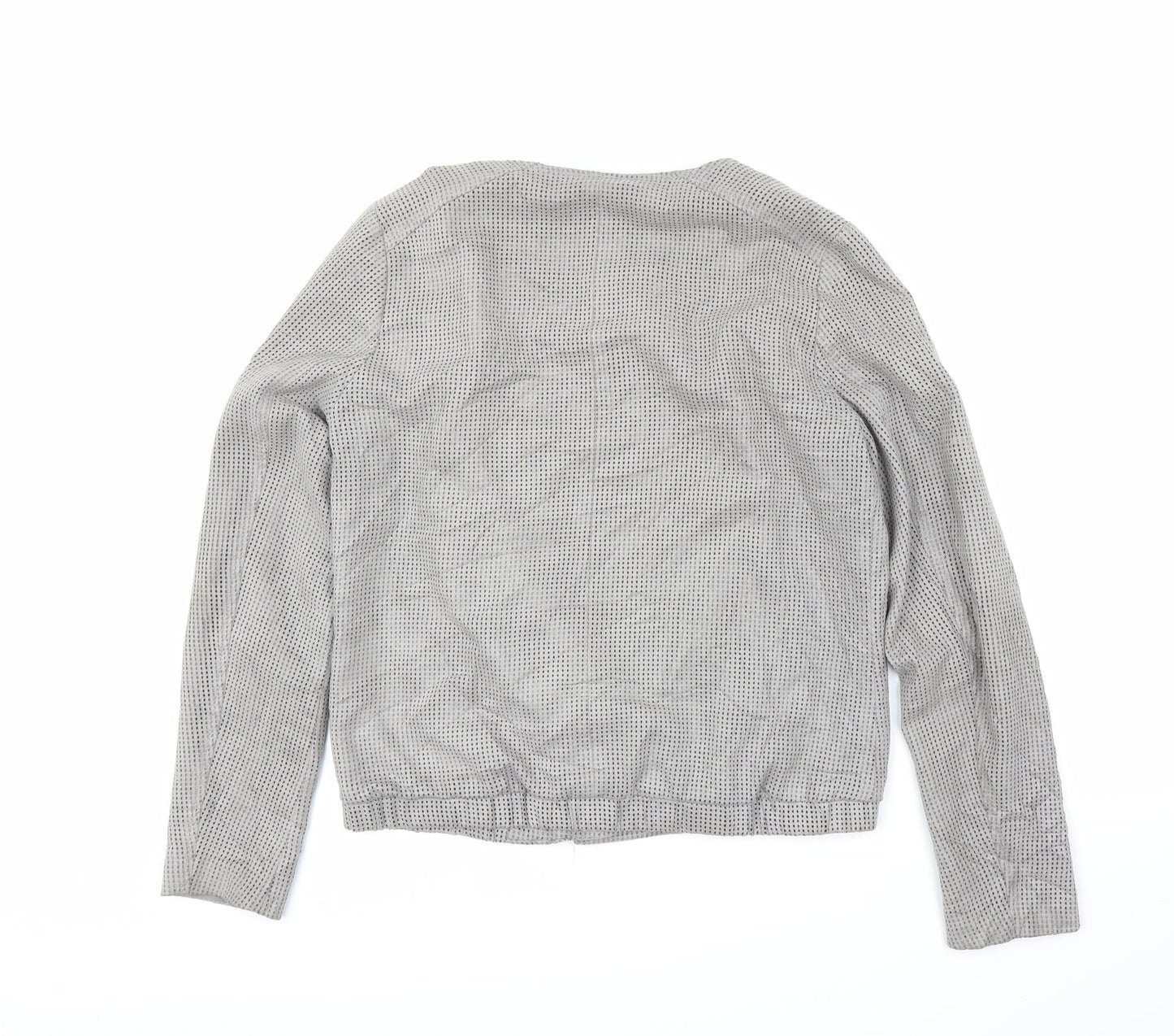 NEXT Womens Grey   Motorcycle Jacket Coat Size 12