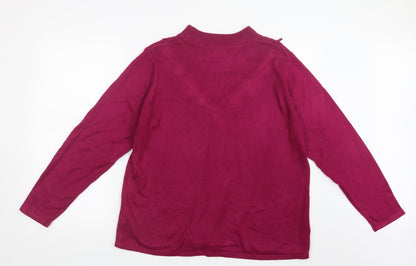 Bonmarché Womens Pink Knit Pullover Jumper Size L