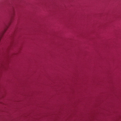 Bonmarché Womens Pink Knit Pullover Jumper Size L