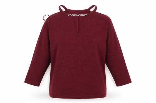 Select Womens Red  Knit Pullover Jumper Size 10