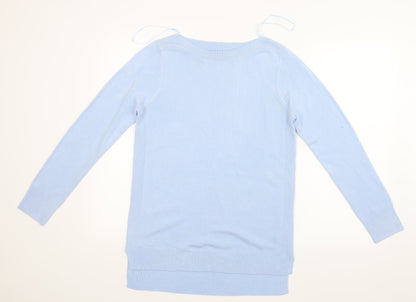 Preloved F&F Womens Blue  Knit Pullover Jumper Size 12 - Front