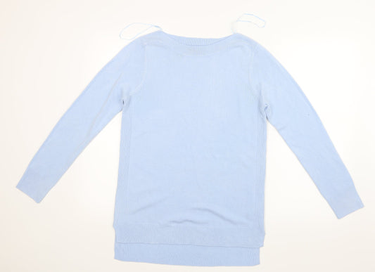 F&F Womens Blue  Knit Pullover Jumper Size 12
