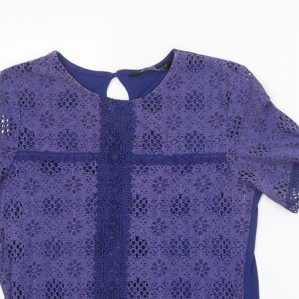 Dorothy Perkins Womens Blue   Basic Blouse Size 12