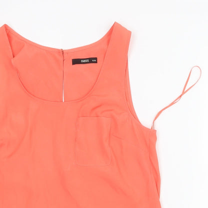 Preloved Oasis Womens Orange  Mesh Basic Tank Size 10 - Detail