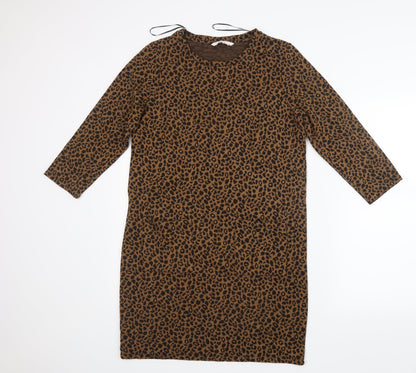 Tu Womens Black Animal Print  Mini  Size 12