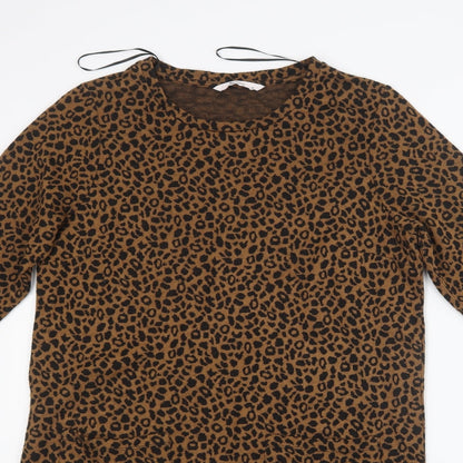 Tu Womens Black Animal Print  Mini  Size 12