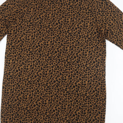 Tu Womens Black Animal Print  Mini  Size 12