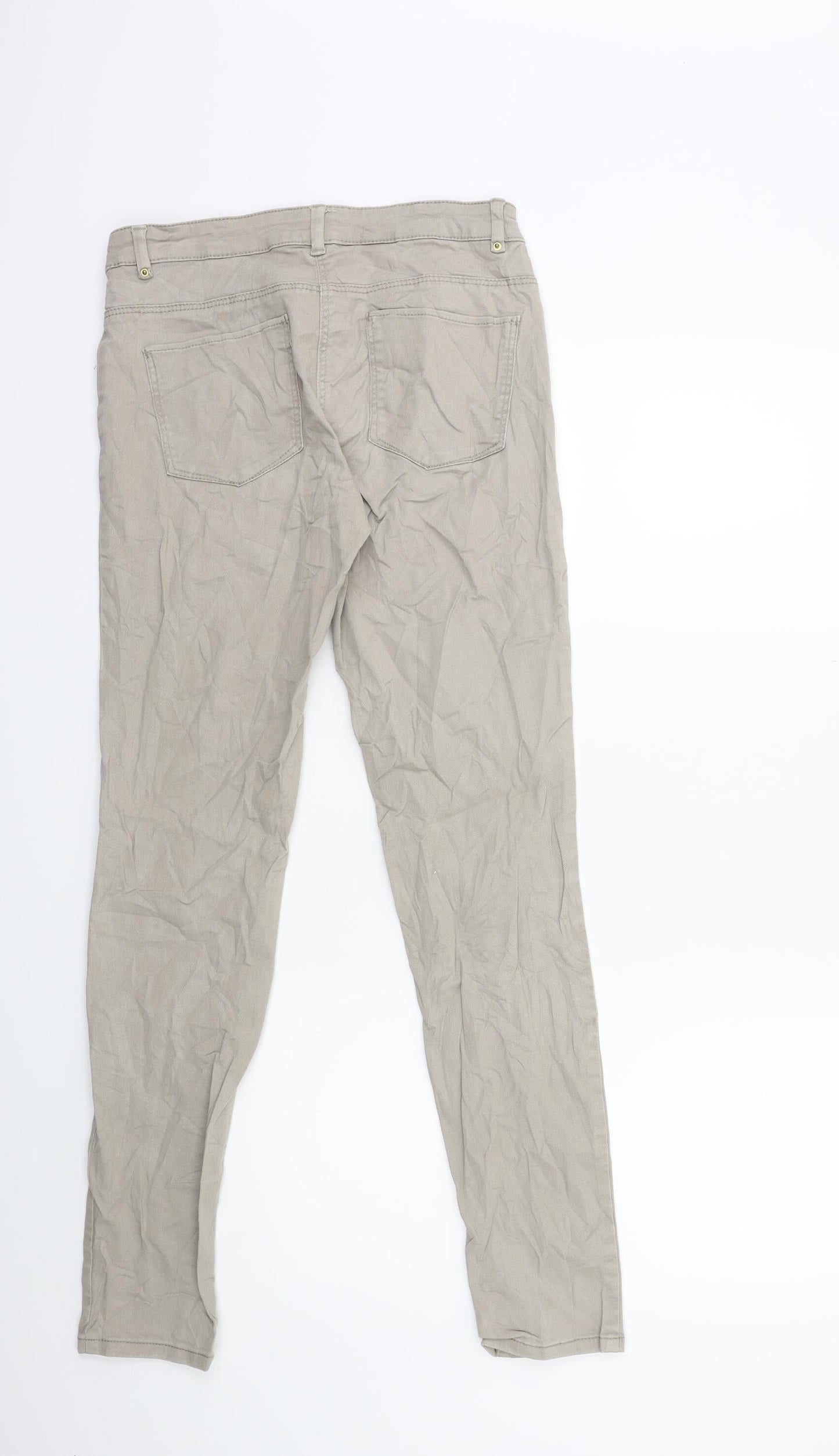 H&M Womens Green  Denim Skinny Jeans Size 10 L30 in