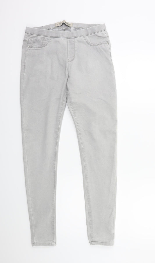 Denim & Co. Womens Grey  Denim Jegging Jeans Size 8 L29 in