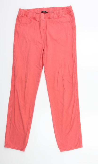 Preloved George Womens Pink  Denim Jegging Jeans Size 14 L30 in - Front