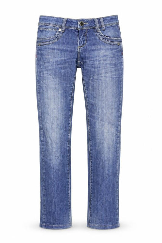 moda + Womens Blue  Denim Straight Jeans Size 27 in L32 in