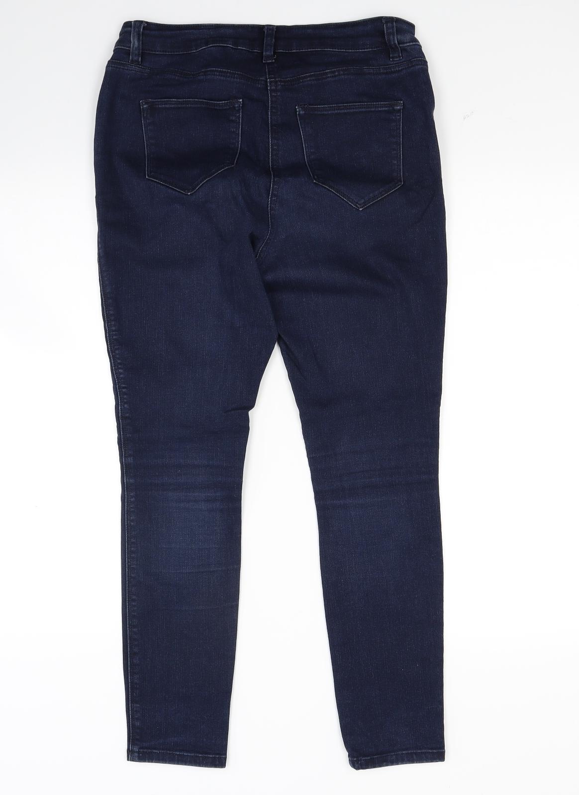 NEXT Womens Blue  Denim Skinny Jeans Size 12 L25 in