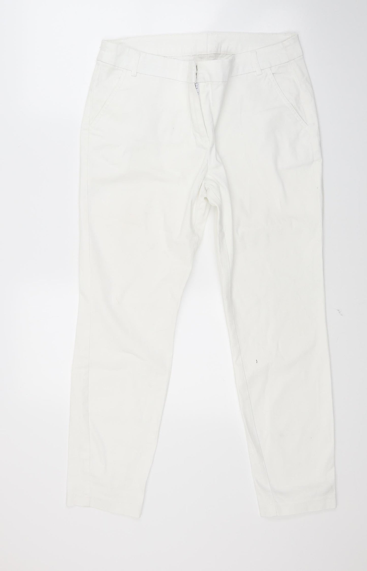 Preworn Womens White   Trousers  Size 30 in L25 in