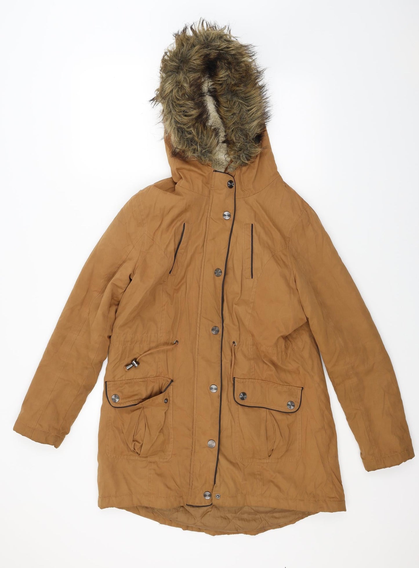 Atmosphere Womens Brown   Parka Coat Size 8
