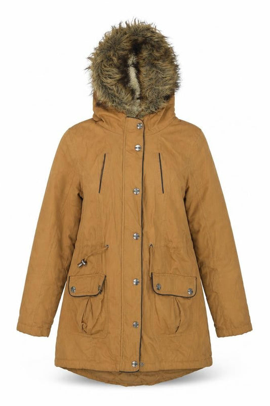 Atmosphere Womens Brown   Parka Coat Size 8