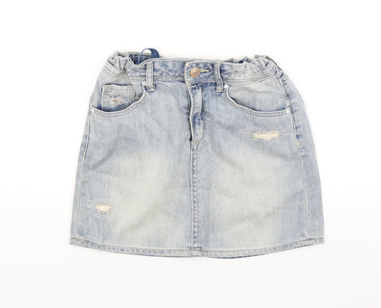 H&M Girls Blue  Denim Mini Skirt Size 10 Years
