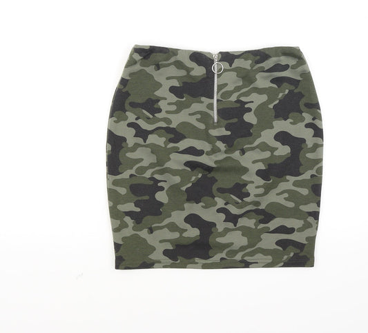 New Look Girls Green Camouflage  Mini Skirt Size 12 Years