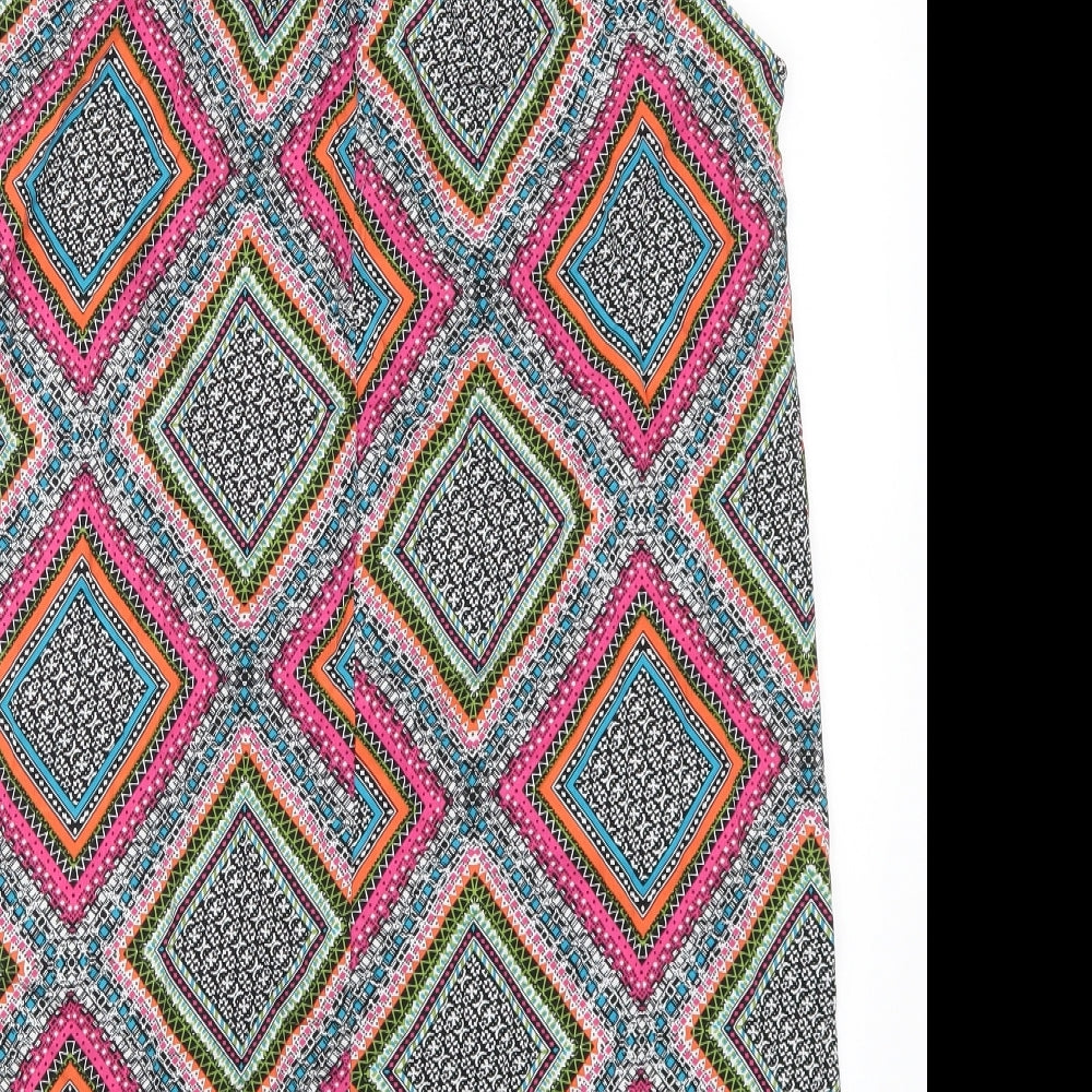 Pep & Co Womens Multicoloured Geometric  Shift  Size 8