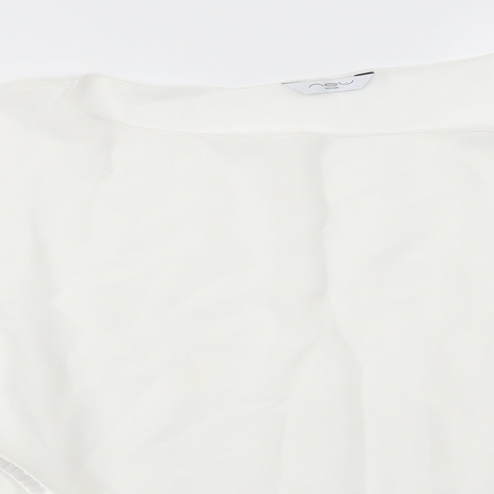 New Look Womens White   Tunic Blouse Size 16