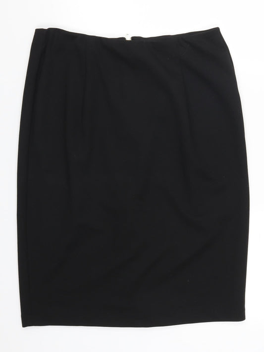Arlene Phillips Womens Black   Straight & Pencil Skirt Size 33 in