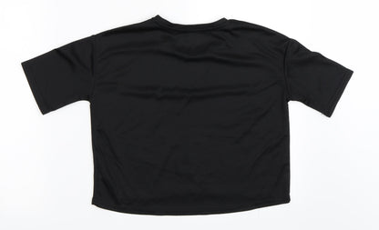 Preloved Young Dimension Girls Black   Basic T-Shirt Size 11-12 Years  - Activewear Top - Back