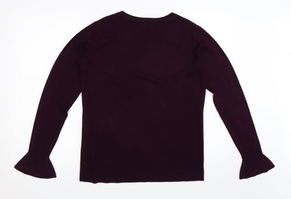 Preloved Dorothy Perkins Womens Purple   Pullover Jumper Size 14 - Back