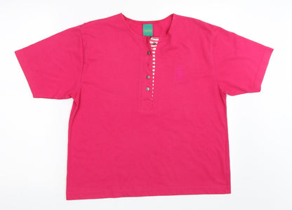 Preloved Canada Womens Pink   Basic T-Shirt Size 16 - Front