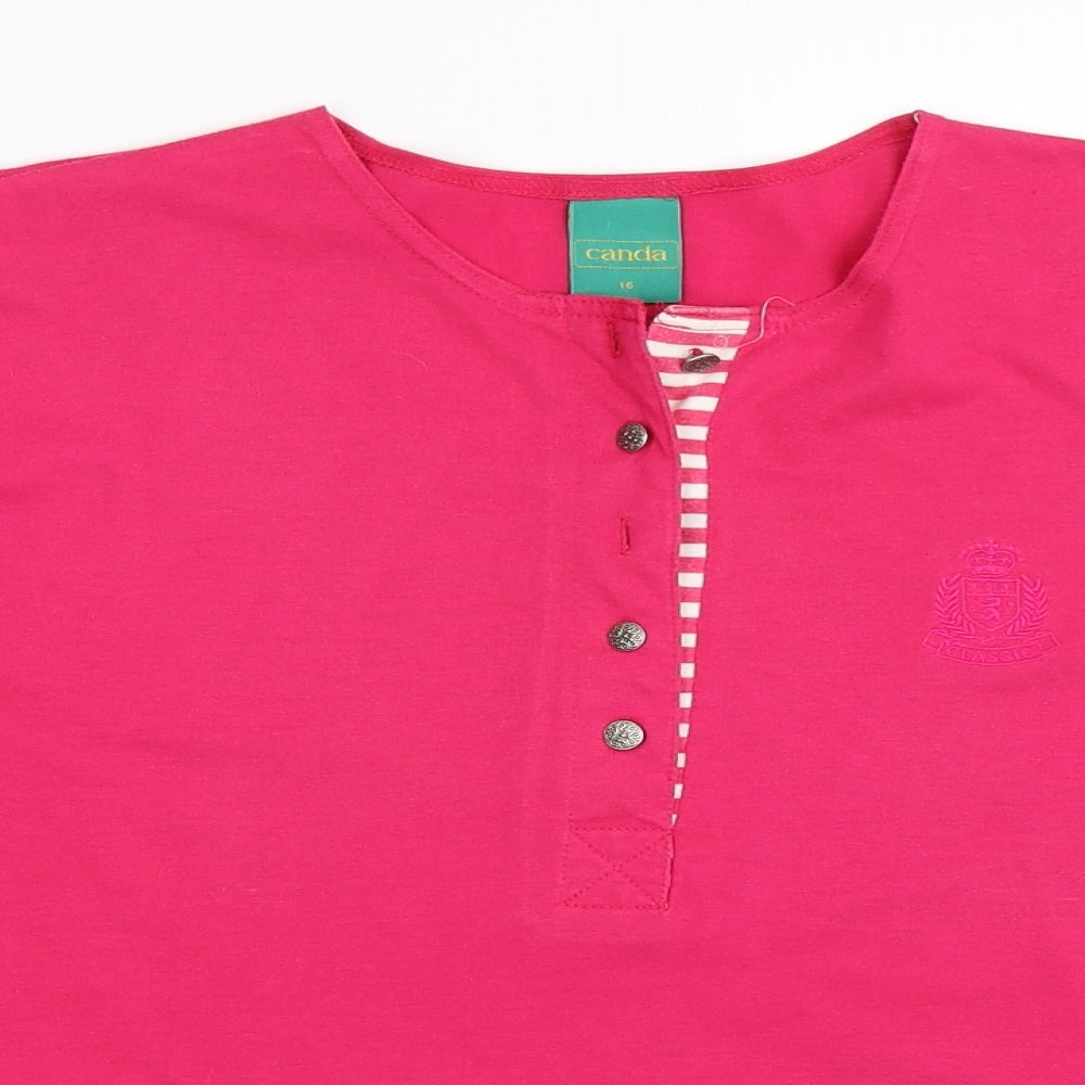 Canada Womens Pink   Basic T-Shirt Size 16