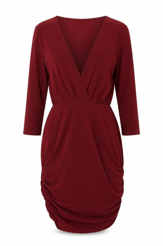 Front view of Missguided women’s red bodycon, size UK 8